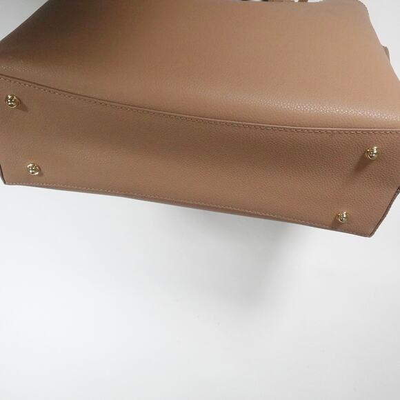 NWOT Quince Italian Leather Triple Compartment Shopper Tote Cappuccino Brown - Picture 8 of 12